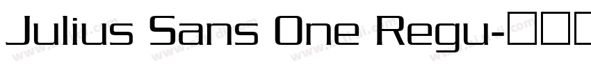 Julius Sans One Regu字体转换